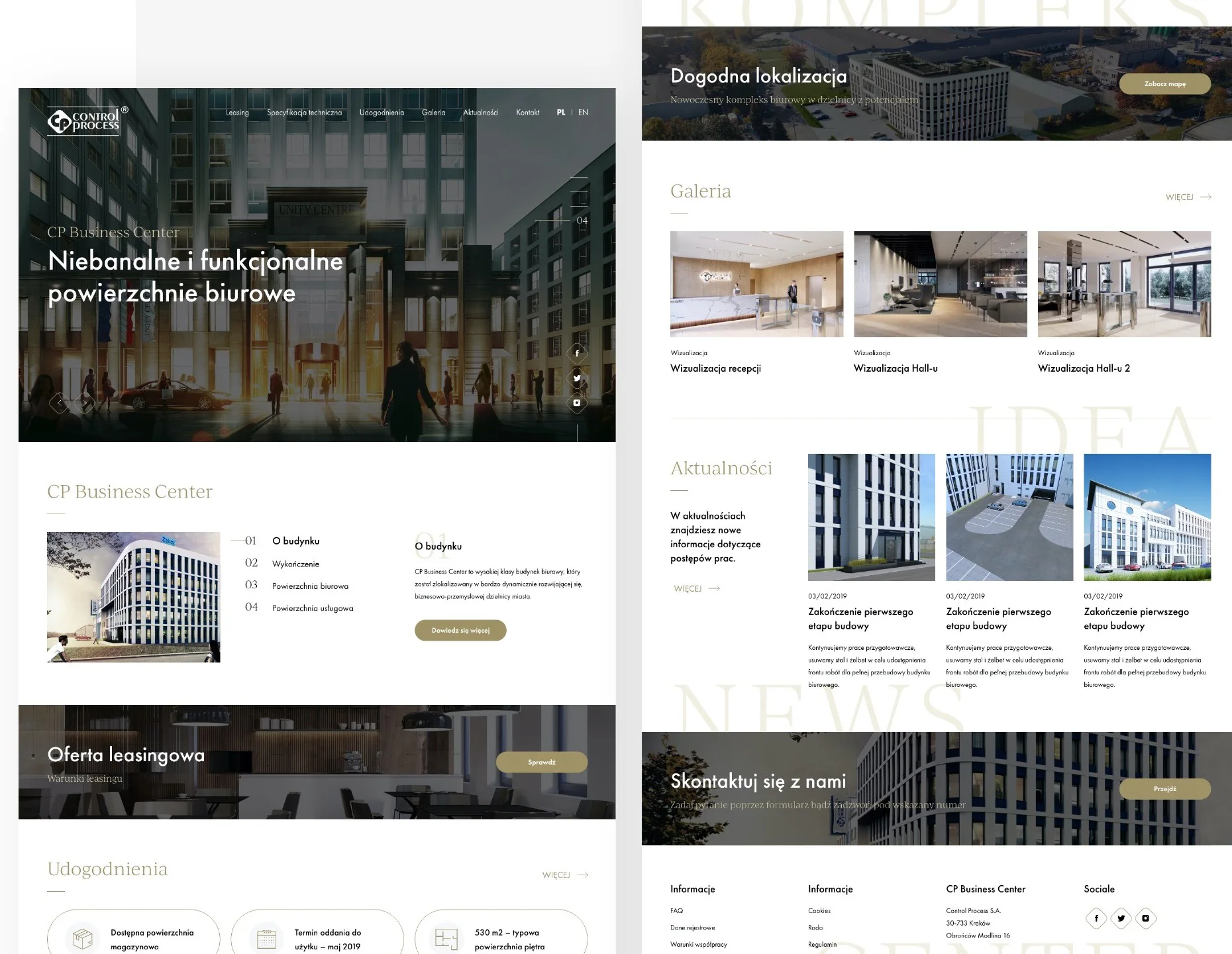 Projekt strony Control Process Business Center